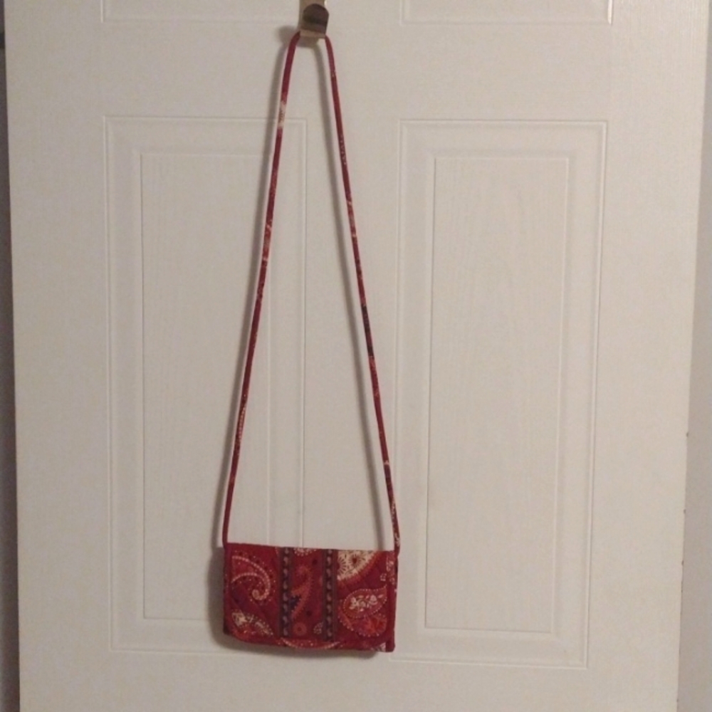 Retired ted paisley MesaVera Bradley over the shoulder 3 fold wallet purse new